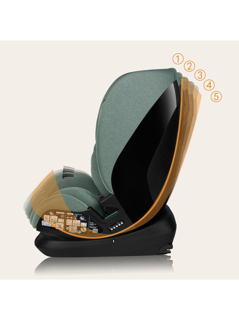 Silla de coche LIONELO Lavanda i-Size 76-150cm - ISOFIX - Ventilación - Grupo 1/2/3 Verde salvia - Kiabi