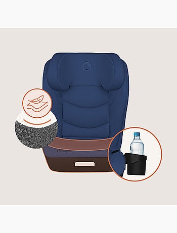 Silla de coche LIONELO Neal i-Size 100-150 cm - ISOFIX - Asiento ancho - Portavasos - Reclinable