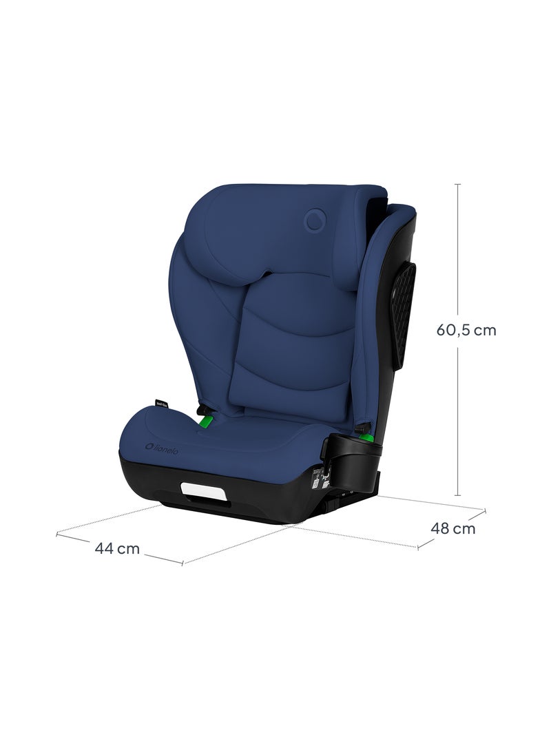 Silla de coche LIONELO Neal i-Size 100-150 cm - ISOFIX - Asiento ancho - Portavasos - Reclinable Azul - Kiabi