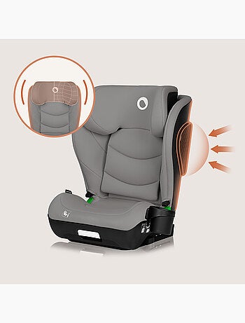 Silla de coche LIONELO Neal i-Size 100-150 cm - ISOFIX - Asiento ancho - Portavasos - Reclinable