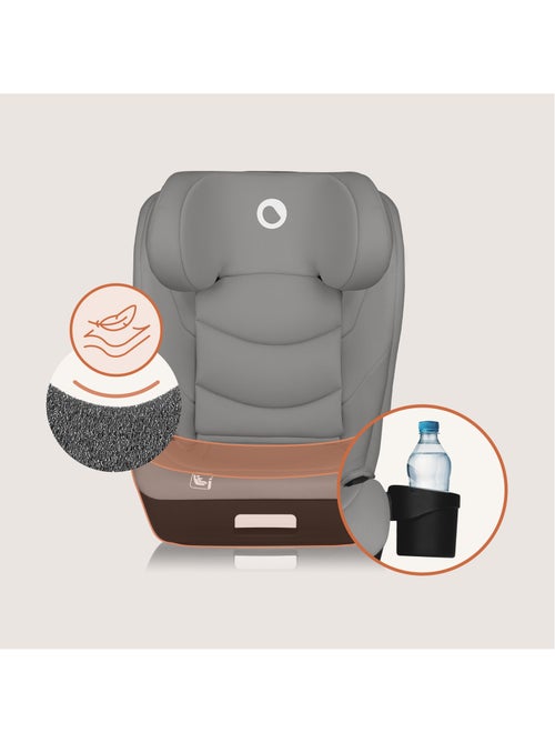 Silla de coche LIONELO Neal i-Size 100-150 cm - ISOFIX - Asiento ancho - Portavasos - Reclinable - Kiabi