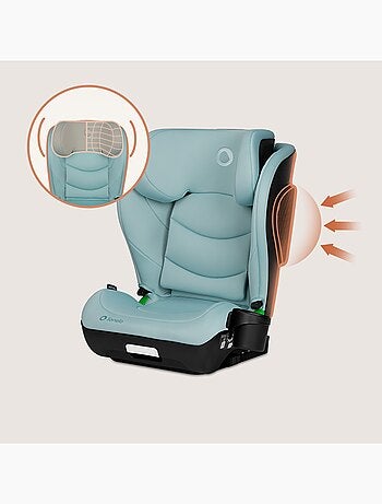 Silla de coche LIONELO Neal i-Size 100-150 cm - ISOFIX - Asiento ancho - Portavasos - Reclinable