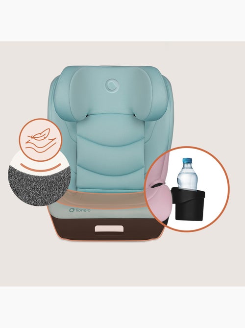 Silla de coche LIONELO Neal i-Size 100-150 cm - ISOFIX - Asiento ancho - Portavasos - Reclinable - Kiabi