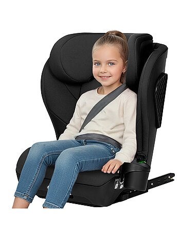 Silla de coche LIONELO Neal i-Size 100-150 cm - ISOFIX - Asiento ancho - Portavasos - Reclinable
