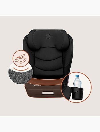 Silla de coche LIONELO Neal i-Size 100-150 cm - ISOFIX - Asiento ancho - Portavasos - Reclinable