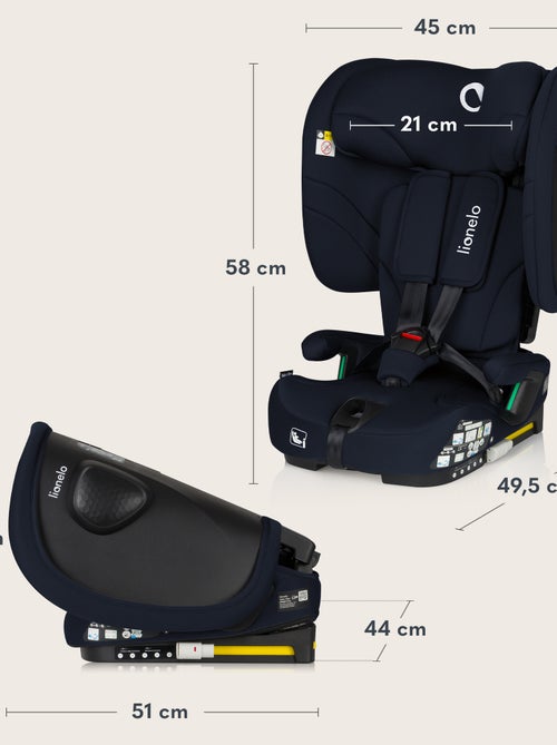 Silla de coche LIONELO Nelly i-Size 76-150 cm - ISOFIX - Plegable - Correa TopTether - Grupo 1/2/3 - Kiabi