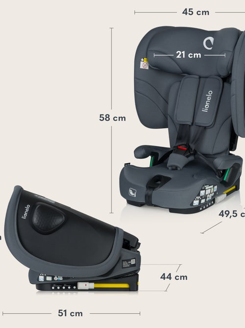 Silla de coche LIONELO Nelly i-Size 76-150 cm - ISOFIX - Plegable - Correa TopTether - Grupo 1/2/3 - Kiabi