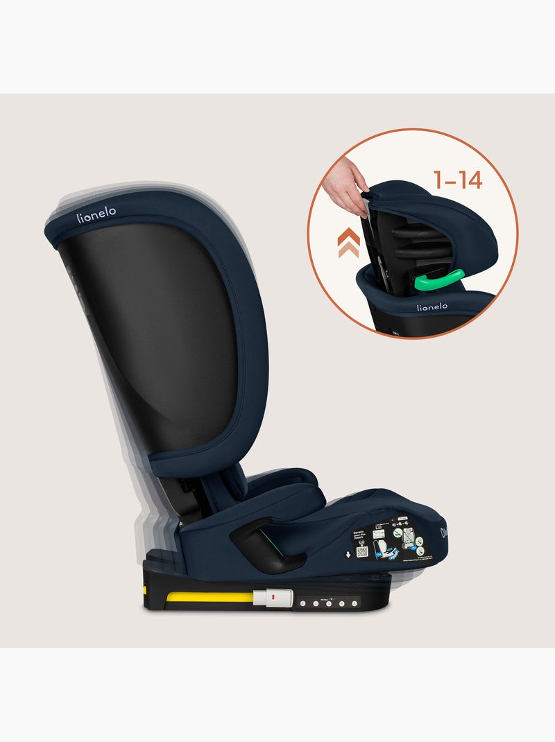 Silla de coche LIONELO Orin i-Size 100-150 cm - ISOFIX - Plegable - Ligera - Grupo 2/3 Azul - Kiabi