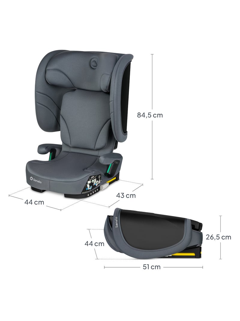 Silla de coche LIONELO Orin i-Size 100-150 cm - ISOFIX - Plegable - Ligera - Grupo 2/3 Gris - Kiabi