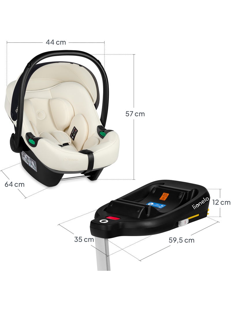 Silla de coche para bebé con base ISOFIX - LIONELO Astrid i-Size - Premio ADAC - Ligera - Silla de c Beige claro - Kiabi