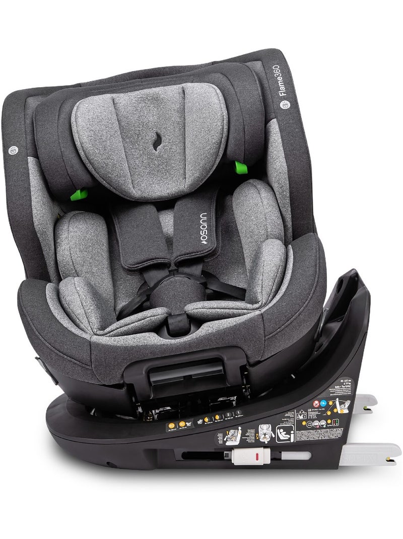 Silla de coche para bebés/niños Flame 360 Isofix I-Size - 40-150 cm Gris gris - Kiabi