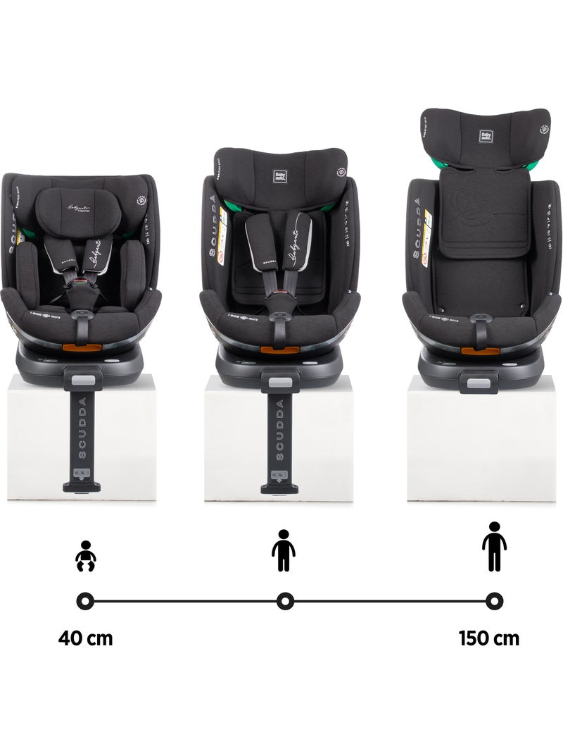 Silla de coche Scudda I-Size Isofix Rotatoria 40-150 cm Babyauto - COAL Negro - Kiabi