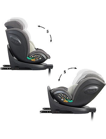 Silla de coche Scudda I-Size Isofix Rotatoria 40-150 cm Babyauto - COAL