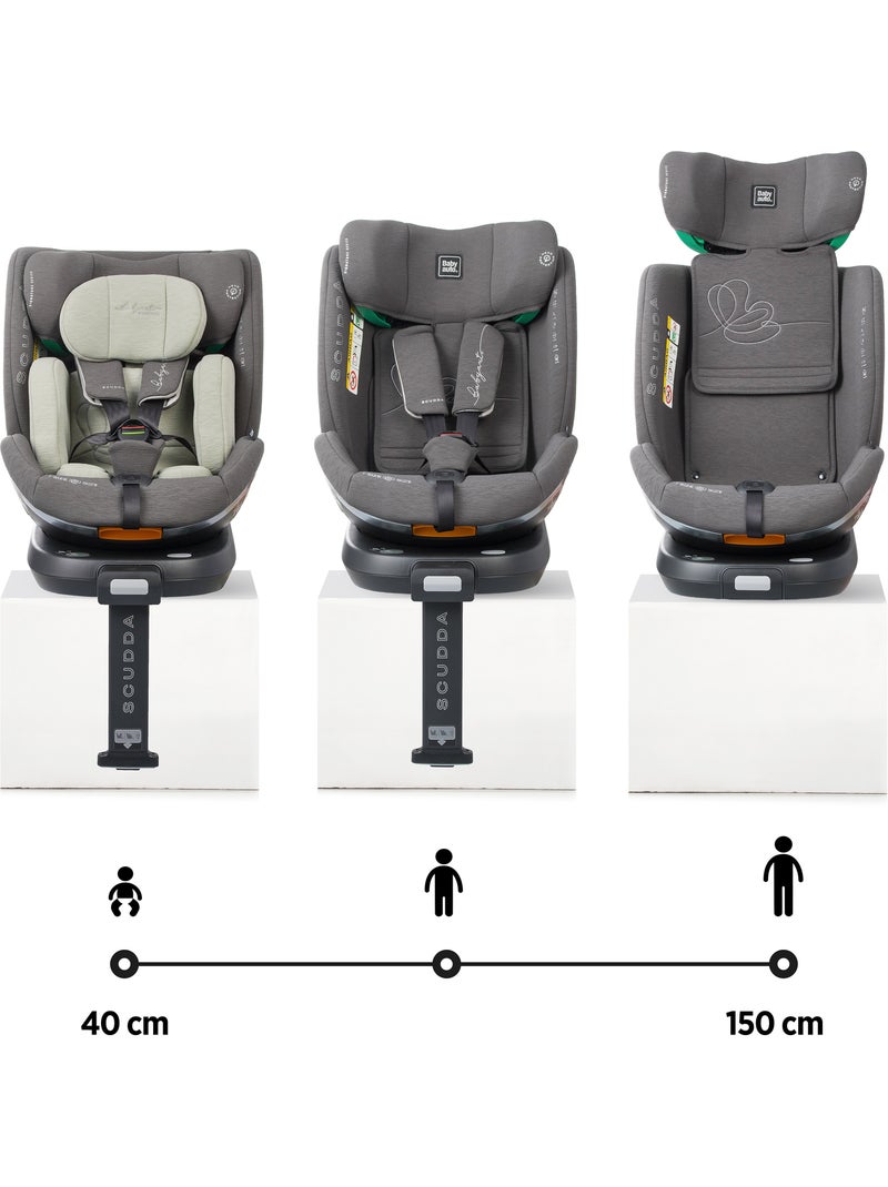 Silla de coche Scudda I-Size Isofix Rotatoria 40-150 cm Babyauto - Olive Grey Verde oscuro - Kiabi