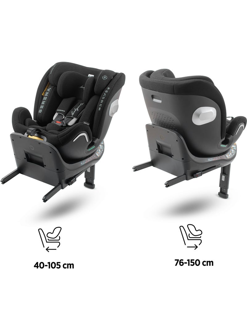 Silla de coche Serena Ifix 40 150 cm, Rotatoria con pata de apoyo Babyauto - COAL Negro - Kiabi