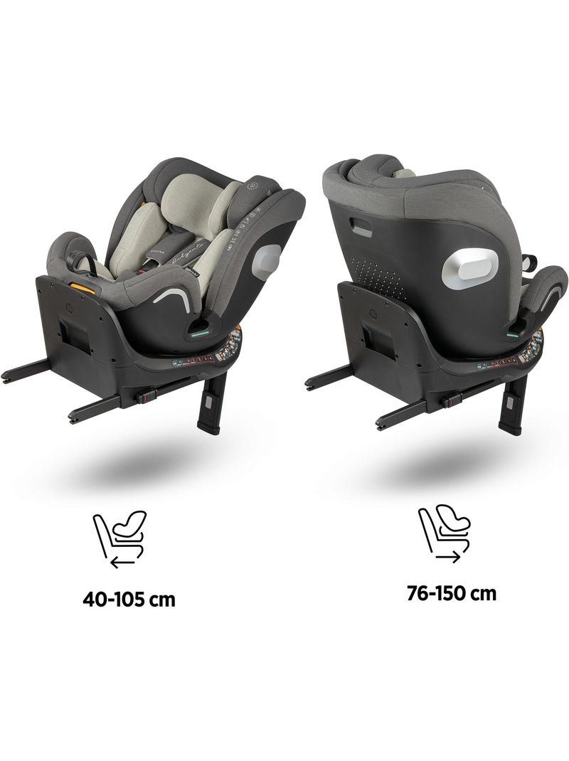 Silla de coche Serena Ifix 40 150 cm, Rotatoria con pata de apoyo Babyauto - COAL Verde oscuro - Kiabi
