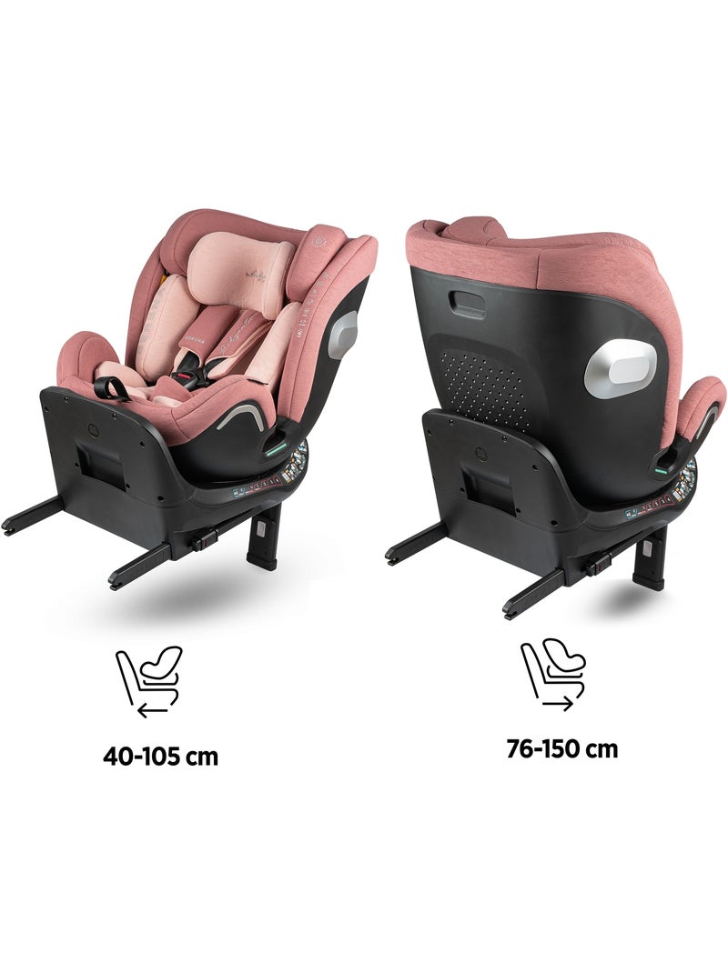 Silla de coche Serena Ifix 40 150 cm, Rotatoria con pata de apoyo Babyauto - CORAL Rosa claro - Kiabi