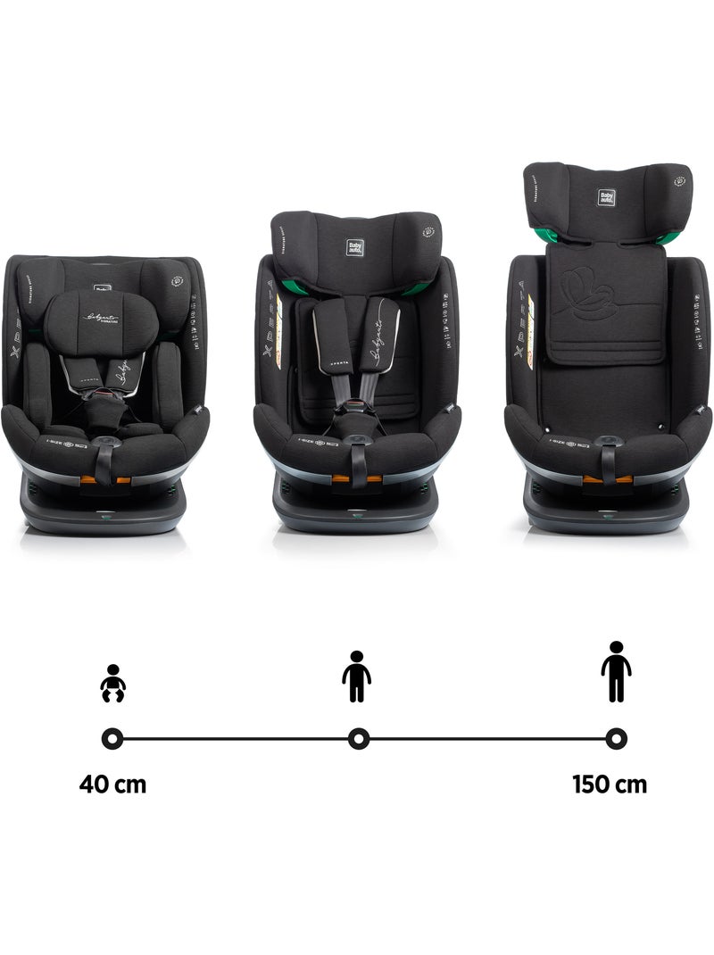Silla de coche Xperta I-Size Isofix, rotatoria 360° 40 - 150 cm Babyauto - COAL Negro - Kiabi