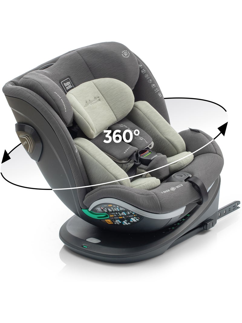 Silla de coche Xperta I-Size Isofix, rotatoria 360° 40 - 150 cm Babyauto - OLIVE GREY Verde oscuro - Kiabi