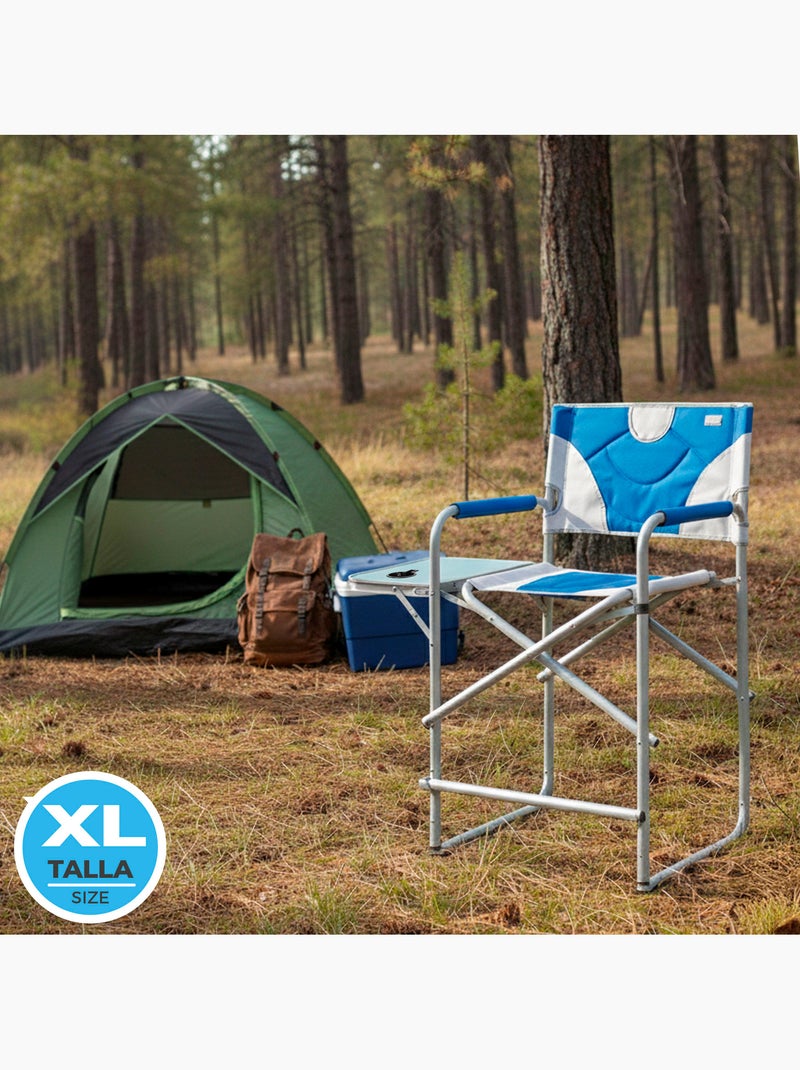 Silla de director plegable altura xl aktive Azul - Kiabi