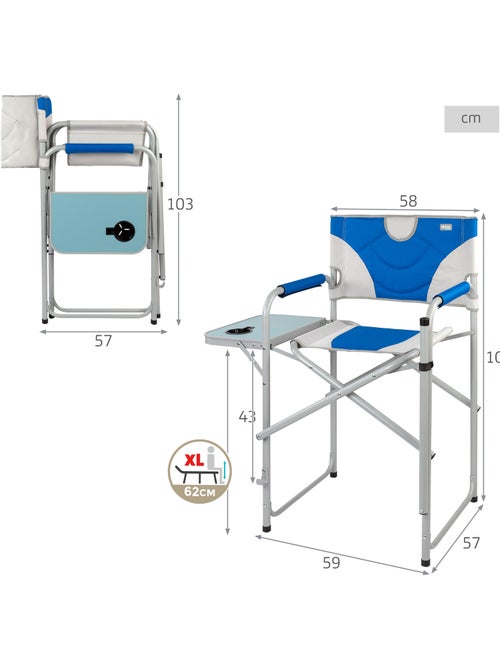 Silla de director plegable altura xl aktive - Kiabi
