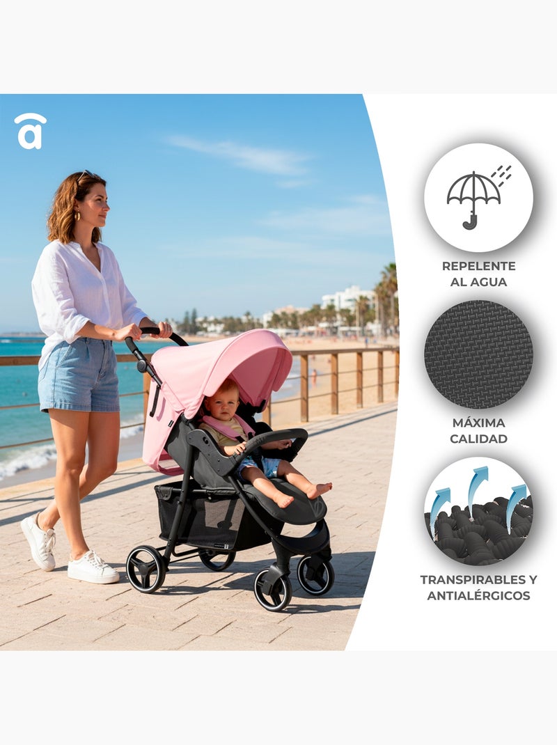 Silla de paseo América 3 Asalvo Rosa - Kiabi