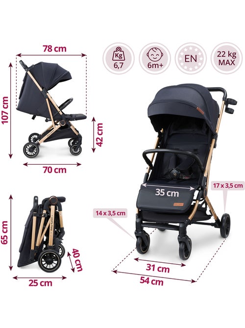 Silla de paseo compacta lena gold pro para niños de 6 a 48 meses - Kiabi Silla de paseo compacta lena gold pro para niños de 6 a 48 meses - Kiabi
