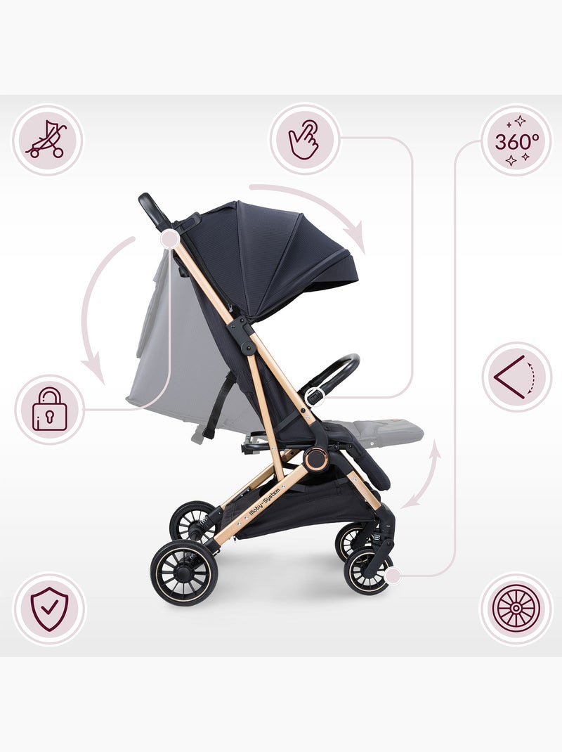Silla de paseo compacta lena gold pro para niños de 6 a 48 meses Oro - Kiabi