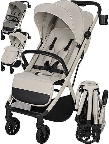 Silla de paseo compacta LIONELO Cloe Plus - Ruedas grandes - Plegado auto - Ventilación