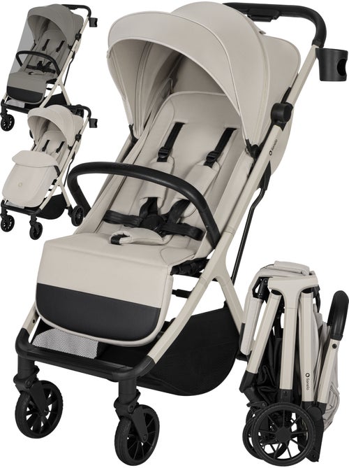 Silla de paseo compacta LIONELO Cloe Plus - Ruedas grandes - Plegado auto - Ventilación - Kiabi Silla de paseo compacta LIONELO Cloe Plus - Ruedas grandes - Plegado auto - Ventilación - Kiabi