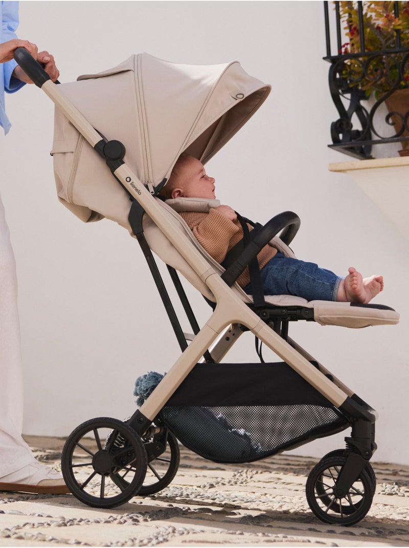 Silla de paseo compacta LIONELO Cloe Plus - Ruedas grandes - Plegado auto - Ventilación Beige - Kiabi