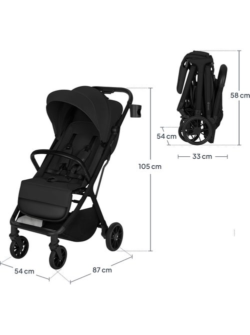 Silla de paseo compacta LIONELO Cloe Plus - Ruedas grandes - Plegado auto - Ventilación - Kiabi Silla de paseo compacta LIONELO Cloe Plus - Ruedas grandes - Plegado auto - Ventilación - Kiabi
