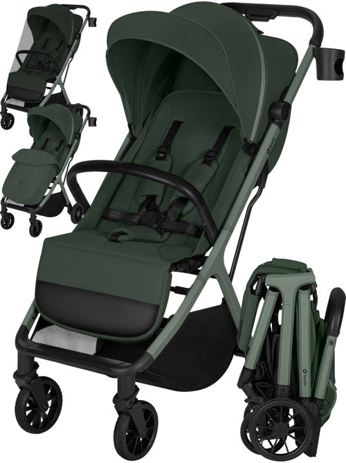 Silla de paseo compacta LIONELO Cloe Plus - Ruedas grandes - Plegado auto - Ventilación - Kiabi Silla de paseo compacta LIONELO Cloe Plus - Ruedas grandes - Plegado auto - Ventilación - Kiabi