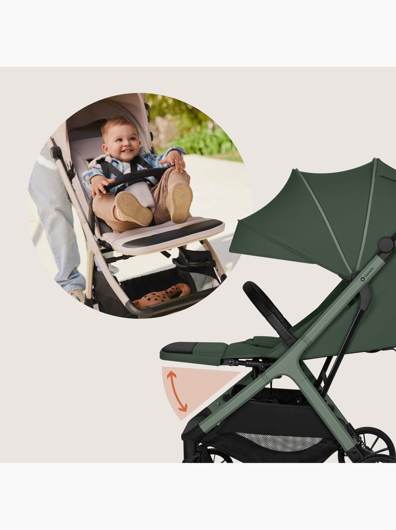 Silla de paseo compacta LIONELO Cloe Plus - Ruedas grandes - Plegado auto - Ventilación Verde - Kiabi