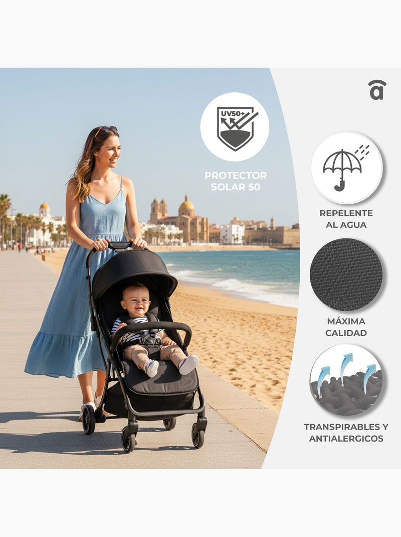 Silla de paseo Hito Asalvo Negro - Kiabi