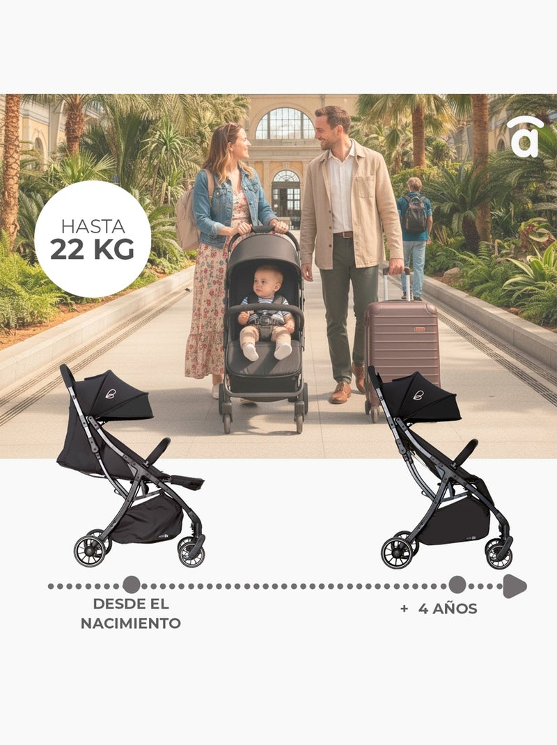 Silla de paseo Hito Asalvo Negro - Kiabi