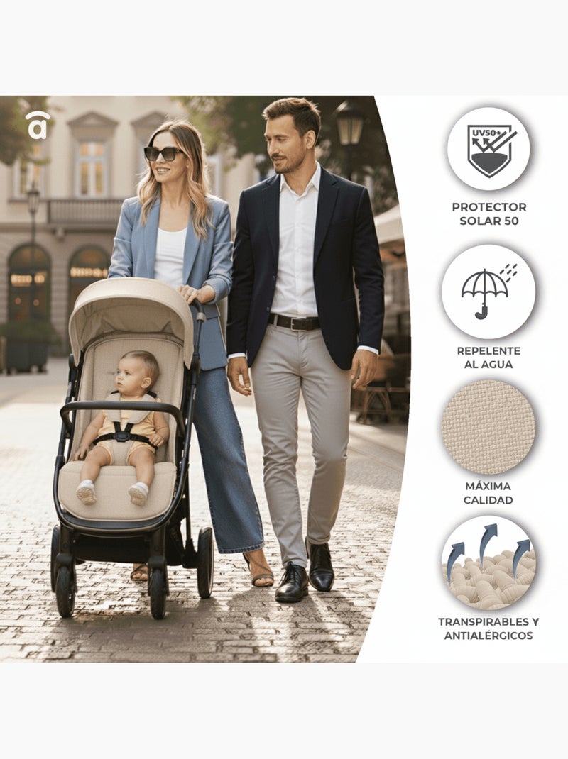 Silla de paseo Kibu Asalvo Beige - Kiabi