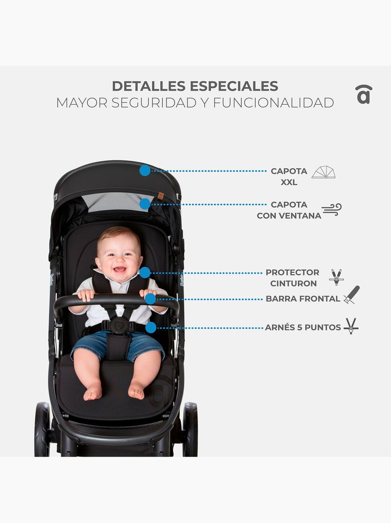 Silla de paseo Kibu Asalvo Negro - Kiabi