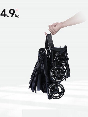 Silla de Paseo ligera, Carro Bebe desde 6 meses hasta 4 años (22 kg) BEBE2LUXE PIKO cabina Negro