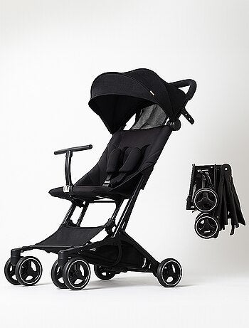 Silla de Paseo ligera, Carro Bebe desde 6 meses hasta 4 años (22 kg) BEBE2LUXE PIKO cabina Negro