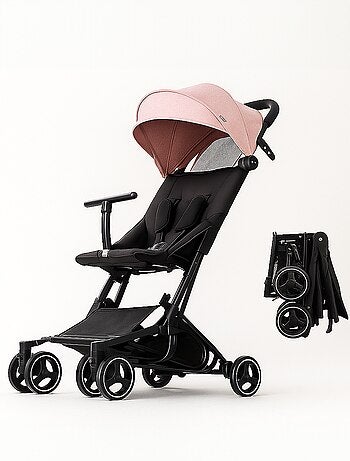 Silla de Paseo ligera, Carro Bebe desde 6 meses hasta 4 años (22 kg) BEBE2LUXE PIKO cabina Rosa