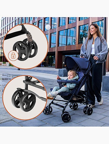 Silla de Paseo Ligera LIONELO Elia - Compacta - Plegable - Mosquitera - 6-36 Meses