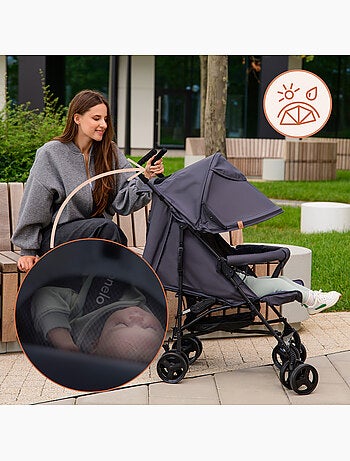 Silla de Paseo Ligera LIONELO Elia - Compacta - Plegable - Mosquitera - 6-36 Meses