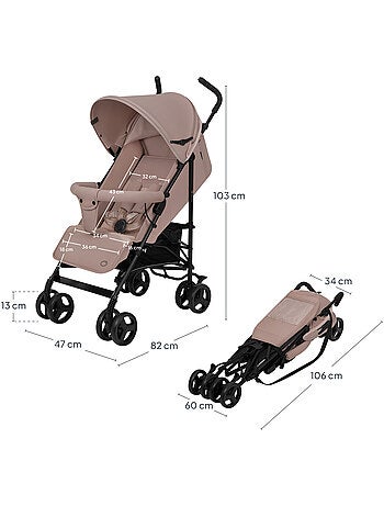 Silla de Paseo Ligera LIONELO Elia - Compacta - Plegable - Mosquitera - 6-36 Meses