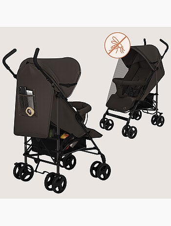 Silla de Paseo Ligera LIONELO Elia - Compacta - Plegable - Mosquitera - 6-36 Meses