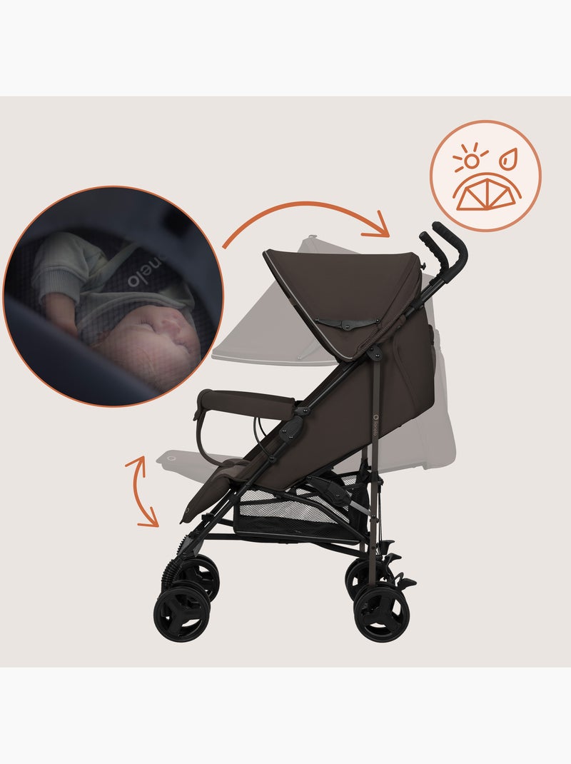 Silla de Paseo Ligera LIONELO Elia - Compacta - Plegable - Mosquitera - 6-36 Meses Marrón - Kiabi