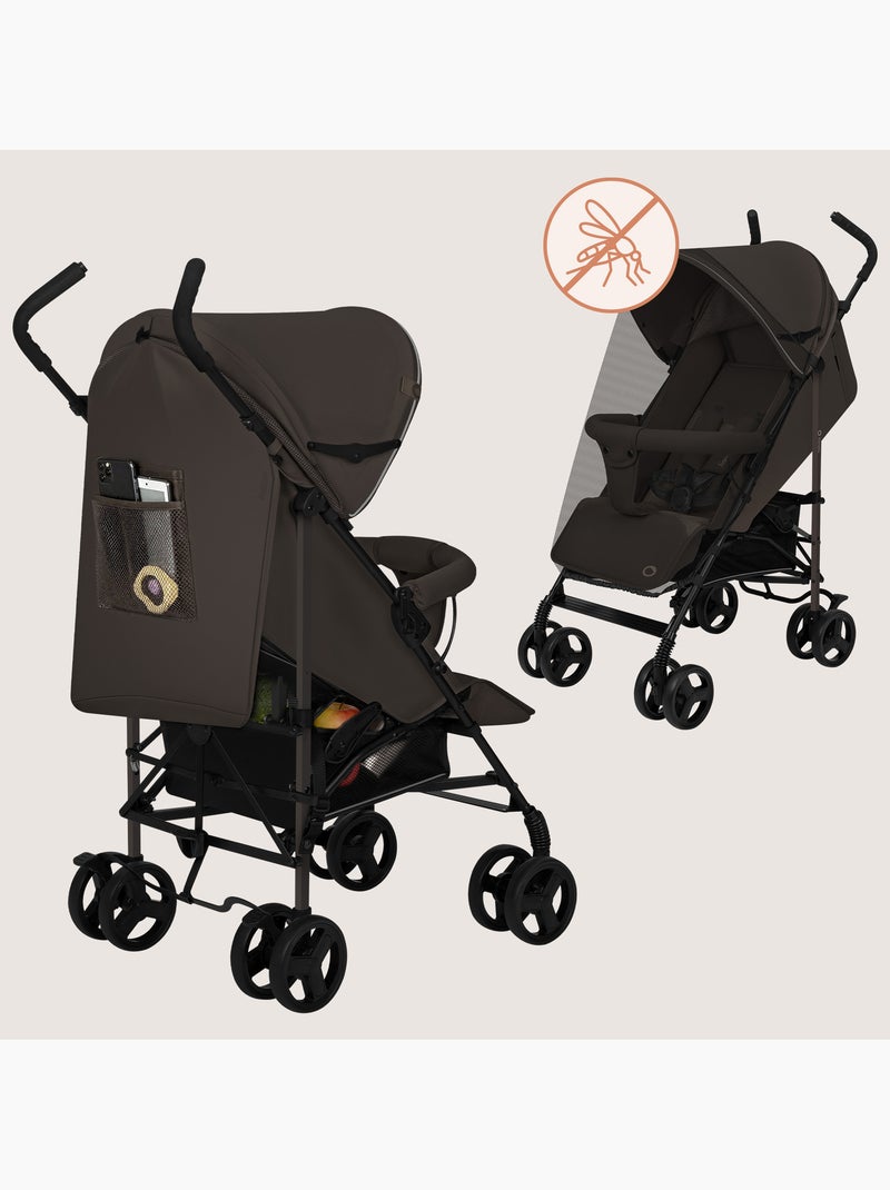 Silla de Paseo Ligera LIONELO Elia - Compacta - Plegable - Mosquitera - 6-36 Meses Marrón - Kiabi