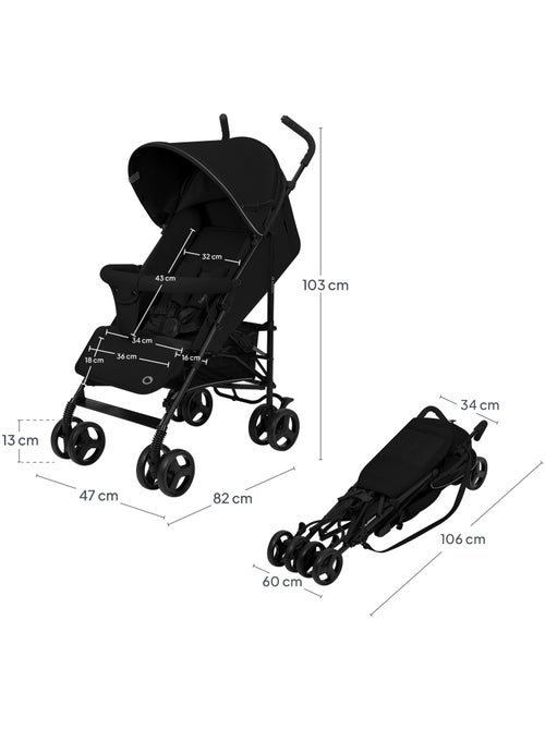 Silla de Paseo Ligera LIONELO Elia - Compacta - Plegable - Mosquitera - 6-36 Meses - Kiabi Silla de Paseo Ligera LIONELO Elia - Compacta - Plegable - Mosquitera - 6-36 Meses - Kiabi