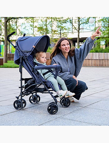 Silla de Paseo Ligera LIONELO Elia - Compacta - Plegable - Mosquitera - 6-36 Meses