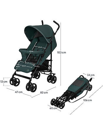 Silla de Paseo Ligera LIONELO Elia - Compacta - Plegable - Mosquitera - 6-36 Meses